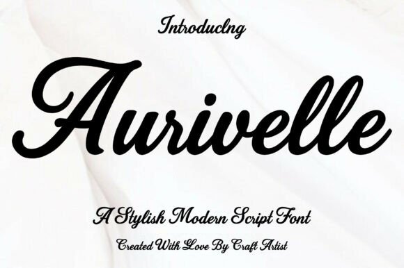 Aurivelle: A Modern Script Font for Elegant Design