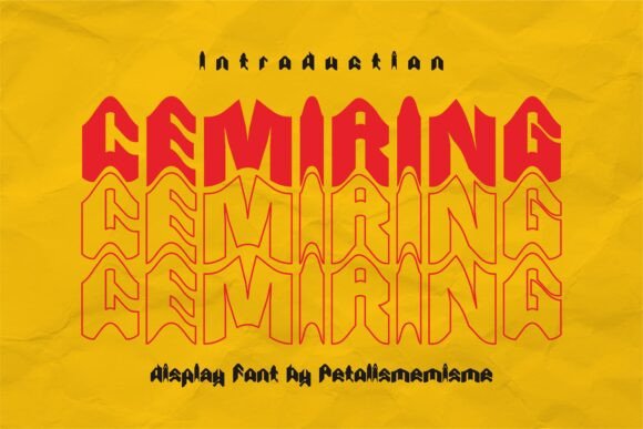 Cemiring: The Flowing Display Font for Creative Projects