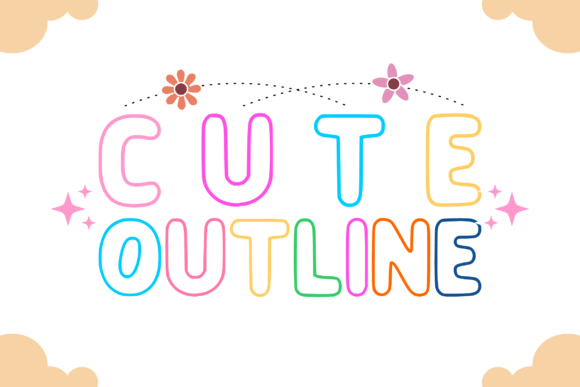 Cute Outline: A Playful Font for Modern Creators