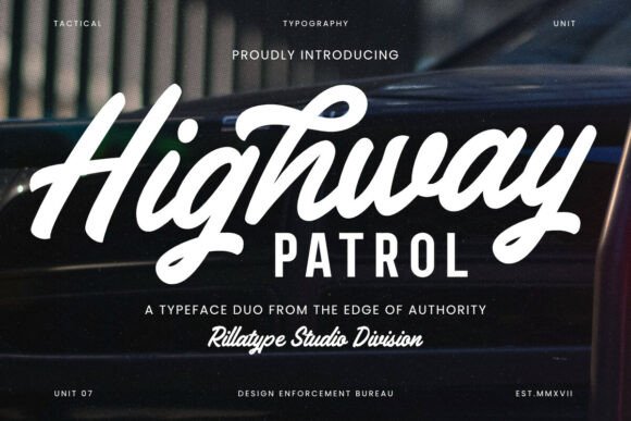 Highway Patrol: Commanding Typography with Vintage Authority