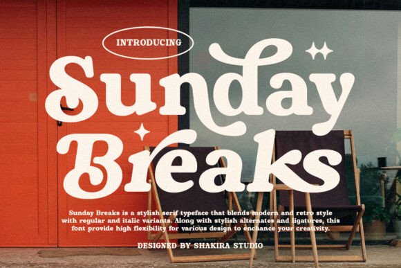 Sunday Breaks: A Modern Retro Serif for Nostalgic Branding